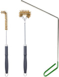SUNRISE Fryer Brush with Long Handle (Brass with Plastic Handle, L, Double Brush, and Rubber Handle Cleaning Rod)