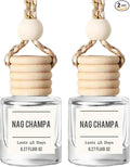 Nag Champa Car Air Freshener – Hanging Essential Oil Diffuser for Car, Closet, or Sacred Space – Long-Lasting Natural Aroma, 2-Pack Spiritual Deodorizer