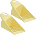 Handheld Dustpan Small Portable Dust Pan 2pcs Lime Yellow with Handle for Home Office Tabletop Garbage Collection Cleaning