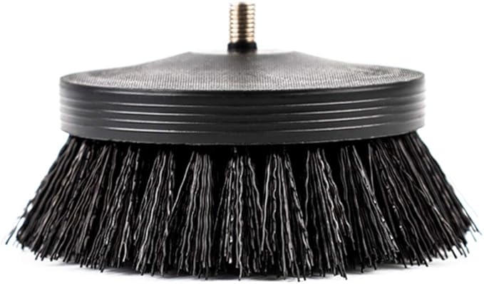 SGCB PRO 3.5” Carpet Drill Brush With Drill Attachment, Heavy Duty Car Detailing Scrubbing Brush Pneumatic Scrubber Stiff Brush For Cleaning Car Interior Carpet Upholstery Leather Seat Floor Mat Tires