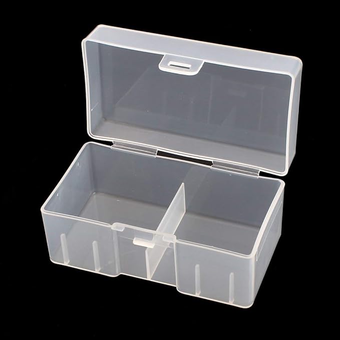 9V Battery Storage Box Organizer Holder Clear Plastic Case Container - Holds 12x9V Batteries