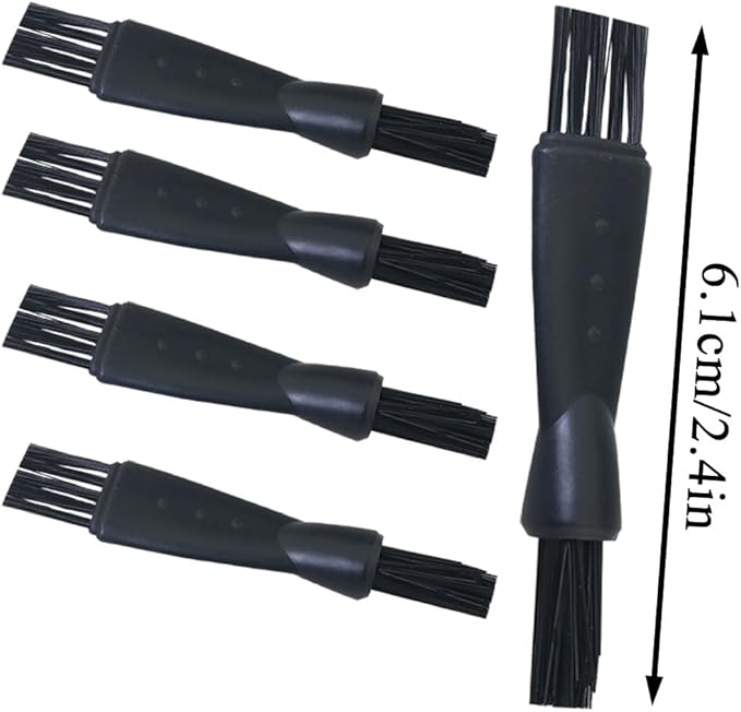 8PCS Dual Head Plastic Cleaning Brush 60mm/2.4in Keyboard Brush Chain Brush Archaeological Small Bristle Brush Garlic Mashers Cleaning Brush Used to Clean Spice Herb Grinder Powder Residue