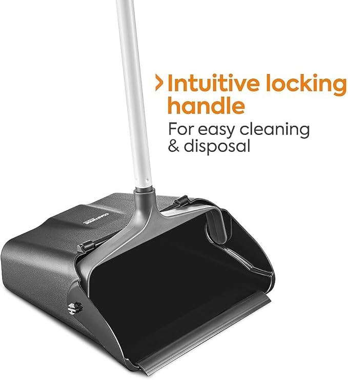 Professional Heavy Duty 36.4" Plastic Upright Dustpans, Black