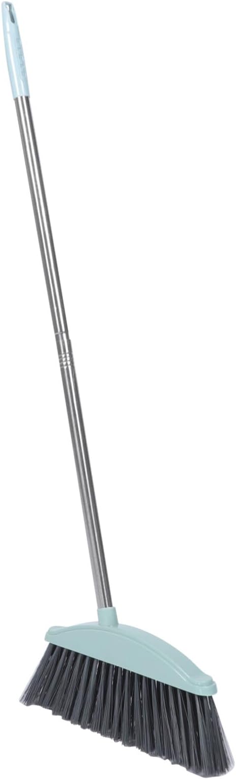 Heavy Duty Broom Indoor Dust Broom with Long Handle Angle Broom Hardwood Floor Cleaning Inside Soft Sweeping Brooms for House Kitchen Sweeper