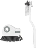 2pcs 2 in 1 Groove Crevice Cleaning Brush Window Track Cleaning Tools,Multifunction Grout Cleaner Tool Crevice Cleaning Brush with Hidden Scraper for Sliding Door Track,Window Sill,Window Seal