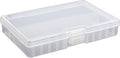 PNGKNYOCN Battery Storage Box,AA Batteries Portable Organizer Box Holds 48 AA Batteries,Insulative Plastic Clear Color
