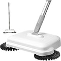 Floor Sweeper, 2-in-1 360° Rotating Hand Push Sweeper with Long Handle, High-Efficiency Manual Carpet & Hard Floor Cleaning Tool for Home & Office.