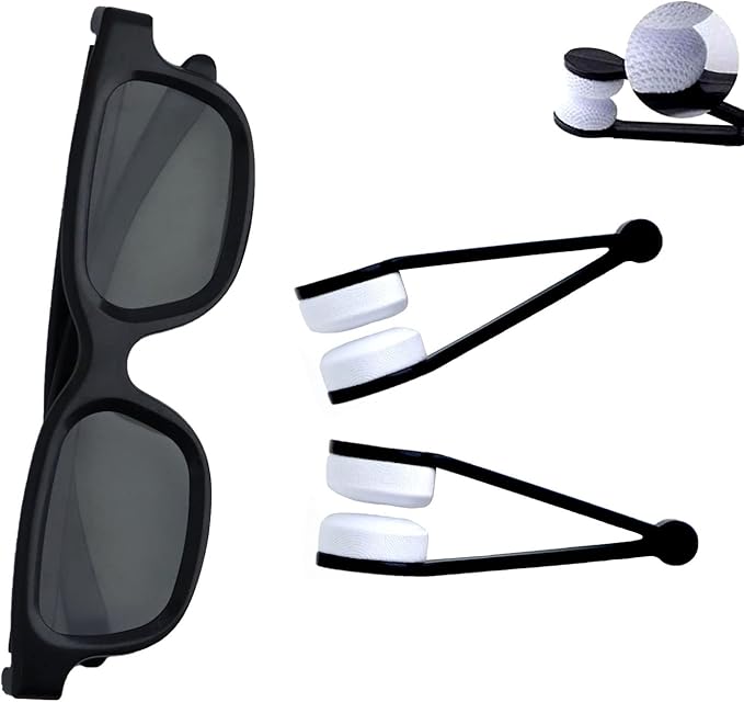 10 Pcs Mini Sun Eyeglasses Cleaning Clip, Glasses Eyeglass Microfiber Spectacles Cleaner Soft Brush Cleaning Tool Glasses Eyeglasses Cleaner Cleaning Clip - Blend Colors