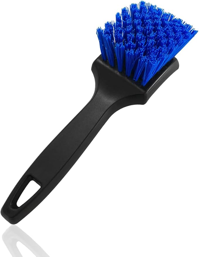 Car Carpet Cleaning Brush, Wheel Hub Scrub Brush Floor Mat Cleaning Brush with Stiff Bristle, Tire Carpet Srubber Upholstery Detailing Brush for Car Interior Home Cleaning (Blue)