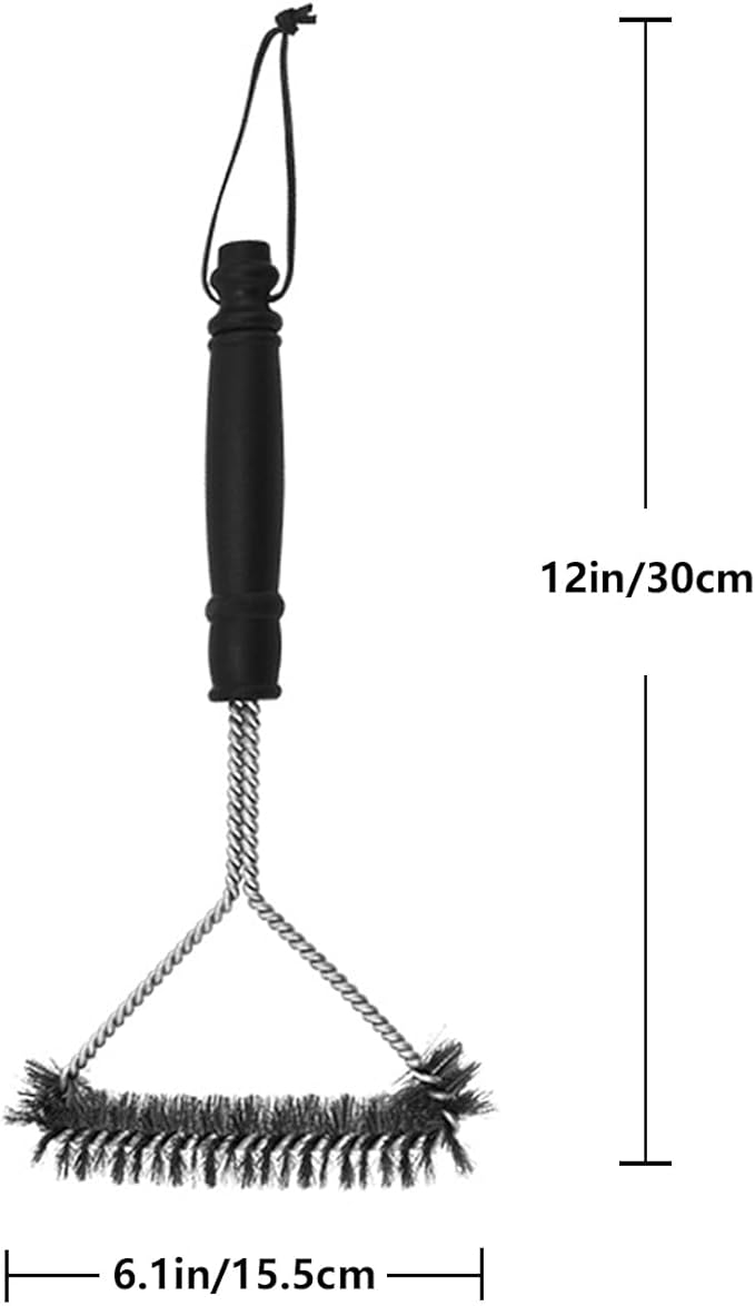 Grill Brush BBQ Grill Cleaner Brush Safe & Efficient Grill Cleaning Brush12- Stainless Steel，Oven Cleaner Brush