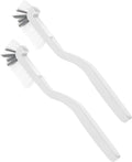 2Pcs Small Scrub Brushes, Kitchen Scrub Brush with Handle, Right Angle Cleaning Brush, Stiff Bristle Brush for Clean Dish Sink Bathroom Window Track Household Edge Corner Crevice Tile Floor