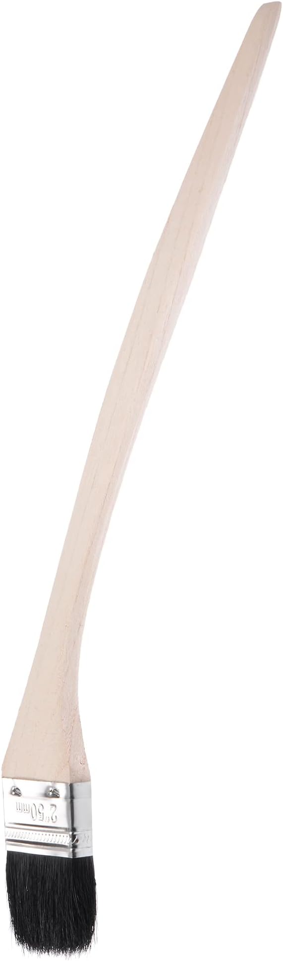 uxcell Bent Radiator Paint Brush 17" Length 2" Width Bristle with Long Wood Handle for Wall Treatment Black