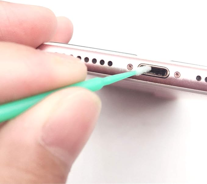 100 Pack Phone Charge Port Cleaning Tool kit,Bendable Mini Soft Round Brushes Cleaner Compatible with iPhone 11 Pro Speaker Tablet Camera Laptop Computer Smartphone