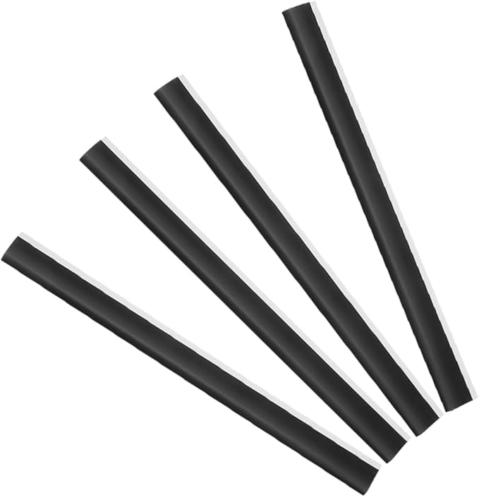4pcs Rubber Dustpan Edge Strips for Enhanced Cleaning Garbage Shovel Lip Protectors Versatile Replacement for Dustpans Rubber Construction Black Design