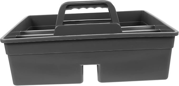 Cleaning Tool Organizer Handle Versatile Storage Box for Easy Bathroom and Home Organization and Reliable Cleaning Caddy Grey