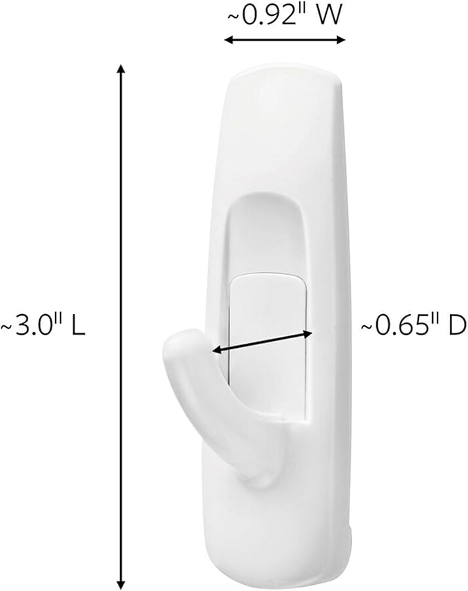 Command Medium Utility Hooks, 9 Wall Hook and 12 Strips, Damage-Free Hanging with Adhesive, No Tools Great for Hanging, Organization and Storage, Holds up to 3 lb