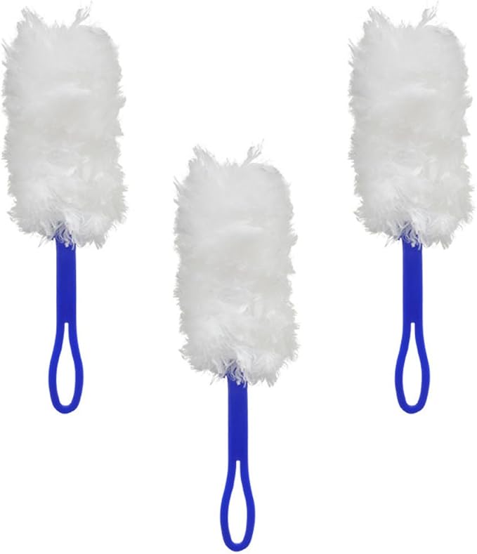 3 Packs Scrub Buddies 360 Degree Static Dusters 3 Handles 6 Dusters Clean Wood and Metal