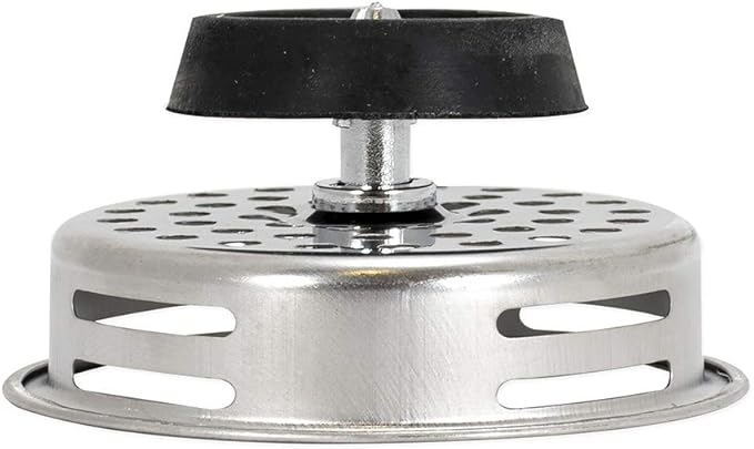 EZ-FLO Rubber Flat Bottom Replacement Basket, 3-1/2 Inch Diameter, Stainless Steel, 30058