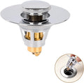 Bathroom Sink Stopper – Universal Bathroom Sink Drain Strainer with Hair Catcher Anti-Clog Pop-Up Drain Plug for 1.1–1.5 inch US Standard Openings
