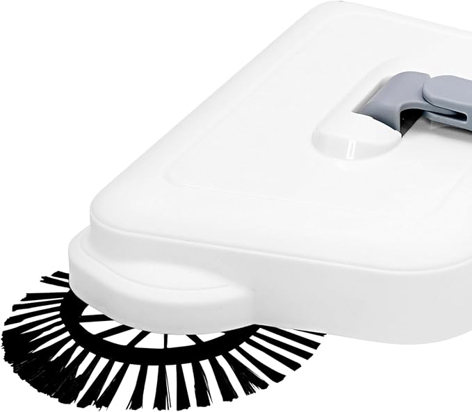 Hand Push Floor Sweeping Machine, Manual Non Electric Carpet Sweeper, 200mm Sweeping Path, 300ml Bin Capacity with Comb for Home, Office, Carpets, Hardwood, Wooden Floors, Laminate