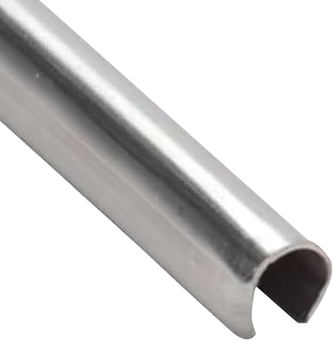 Snap On Repair Track Cover 1/4" for Sliding Patio Glass Doors | Sliding Door Repair Replacement Hardware Repair Stainless Steel | Fix Sliding Glass Door (2 Feet)