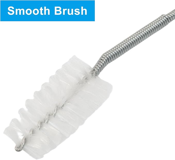 Hitefu 2 Pcs 60 Inches Extra Long Flexible Tube Cleaning Brush with Nylon Bristles for Dredging Skinny Pipe, Water Pump, Sink, Fridge & Kitchen