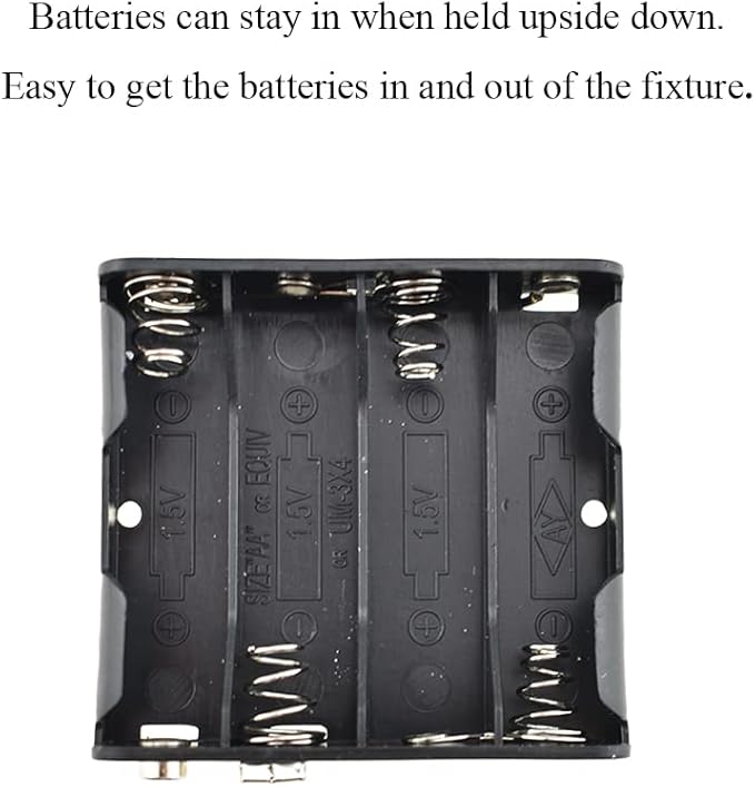 HAHIYO 9V Battery Holder with Standard Snap Connector Sturdy Accommodated Slot Well Conducting Contact Springs Durable Plastic Batteries Case Box 2 PCS for Wall Clocks Ham Radio RC Toys