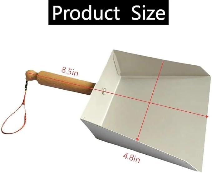 Compact Dust Pan - Mini Stainless Steel Handheld 8.5 in | Portable Short Handle Design for Quick Cleanups on Tables, Desks, Keyboards, Workshops & Small Spaces | Easy to Store & Use