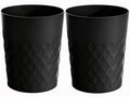 Bathroom Trash Can 1.8 Gallon Garbage Can Waste Basket Recycling Bin for Dorms Bedrooms Offices Kitchens, 2 Pack Black