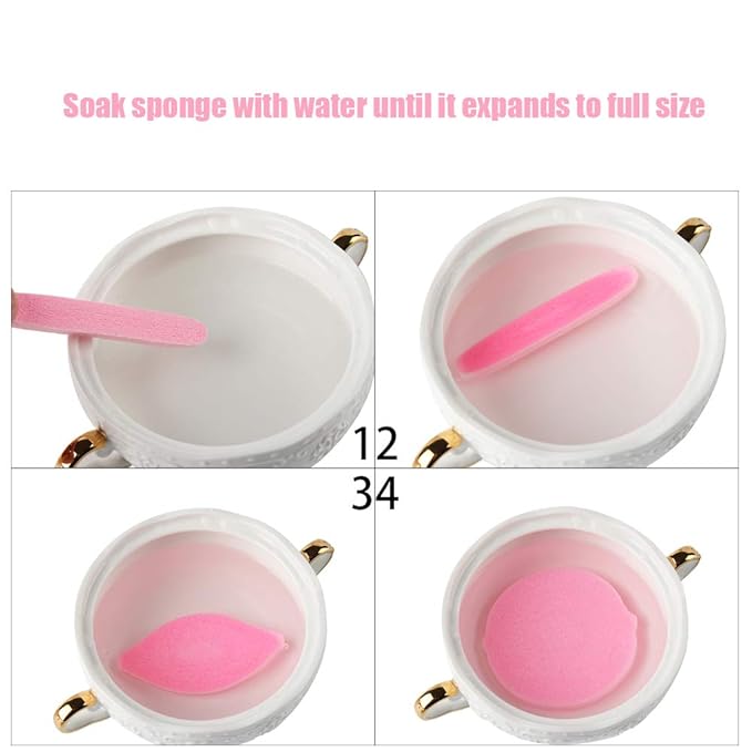 Facial Sponge Compressed,60 Pcs PVA Professional Makeup Removal Wash Round Face Sponges Spa Pads Exfoliating Cleansing for Women,Pink