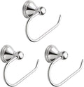 Moen Preston Collection Chrome Single Post Toilet Paper Holder,Wall Mounted Hanging Toilet Tissue Storage,DN8408CH,(Pack of 3)