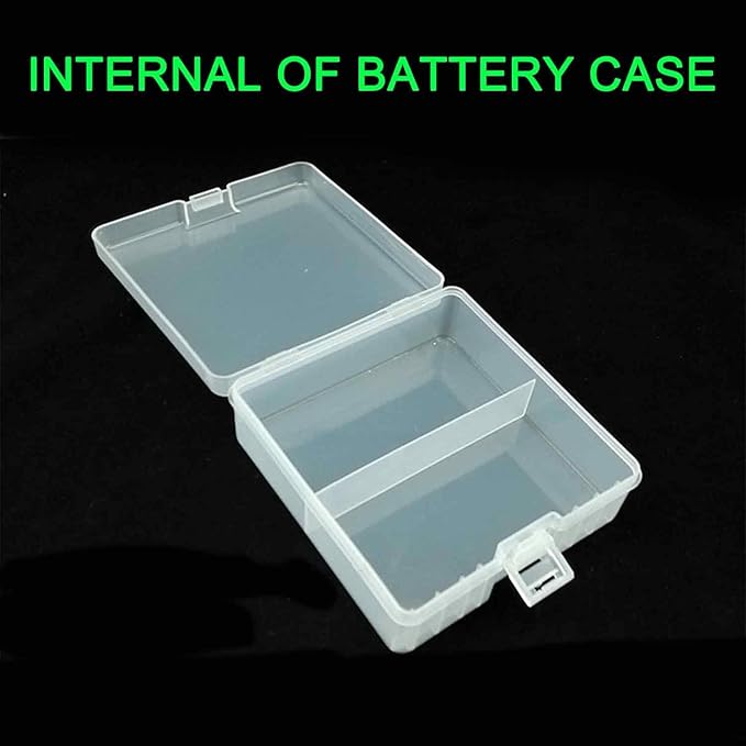 Fielect 100 x AA Battery Storage Case Holder Organizer Box Transparent