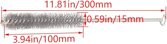 Utoolmart Steel Wire Cleaning Brush, Spiral Power Tube Brush, Steel Wire Tube Brush Cleaning Tool, Tube Bottle Brush, 0.6-inch Diameter 12-inch Length, 5pcs