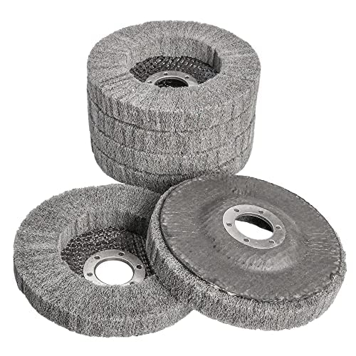 10Pcs 4.5" x 7/8" Nylon Fiber Flap Discs Angle Grinder Polishing Grinding Wheel,Scouring pad Buffing Wheels for Angle Grinder, Polishing Tools (Gray)