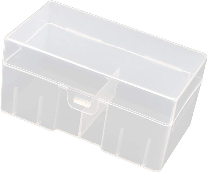 9V Battery Storage Box Organizer Holder Clear Plastic Case Container - Holds 12x9V Batteries