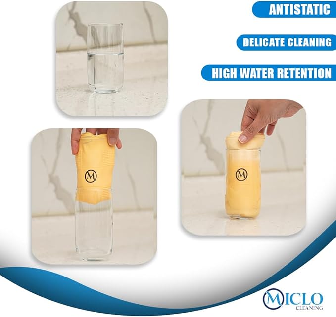 Microfibre Premium Cleaning Cloth Set of 3 - Magic Cloth | All Purpose, Absorbent Washcloth | Microfiber for Window, Kitchen, Bathroom | Lint-Free, Scratch-Free Glass CLoth | 16'' x 24'' | Soft Series