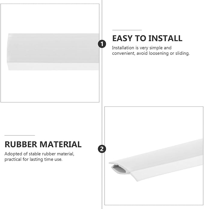 SOIMISS 8pcs Dustpan Rubber Edge Lip Replacement Strips Soft 26cm Repair Accessories for Dustpan Front Strip Cleaning Tool Household Use