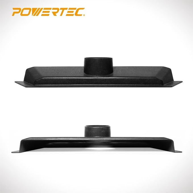 POWERTEC 70427 Clear PVC Pipe 4" x 36" Long with 4 Inch Dust Control Flex Cuff and Dust Collection Floor Sweep