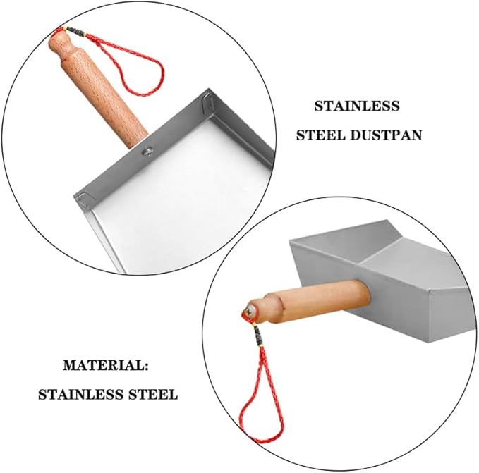 DECHOUS Stainless Steel Mini Dustpan Metal Small Dust Pan with Short Handle Tabletop Dustpan for Home Kitchen Office, 8.3x5.5x1.6 Inch