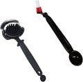 2 PCS Coffee & Espresso Machine Cleaning Brush Set,Curved Coffee Brush with Long Handle, Brew Head Cleaner, Grinder Brush, Cup Cleaning Brush for Kitchen Use (51 mm)