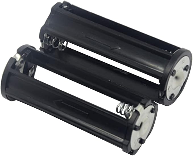 Battery Holder 2PCS Black Cylindrical 3x1.5V Battery Storage Adapter for Case Box Battery Storage Box Aa