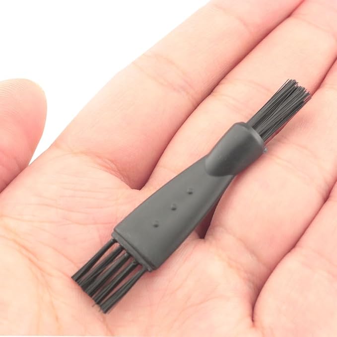 8PCS Dual Head Plastic Cleaning Brush 60mm/2.4in Keyboard Brush Chain Brush Archaeological Small Bristle Brush Garlic Mashers Cleaning Brush Used to Clean Spice Herb Grinder Powder Residue