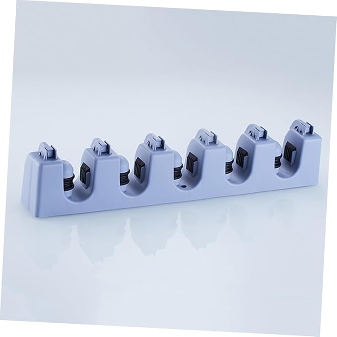 Cabilock Multi-purpose Wall Mounted Mop Holder with Friction Grips and Hooks Space-saving Tool Storage Rack for Bathroom Kitchen Garage and Garden Organization