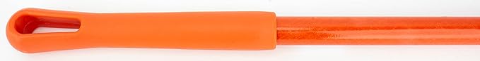 SPARTA 41082EC24 Plastic Color Coded Broom, Flagged Bristles, Long Broom With Angled Head For Large Debris, 56 Inches, Orange, (Pack of 12)