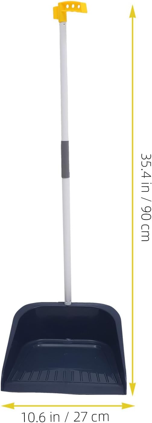 Soft Bristle Broom and Dustpan Set with Stainless Steel Handle, Magnetic Clip, and Long Reach for Home and Pet Hair Cleaning, Easy Hair Removal,Perfect for Indoor Floors and Sofa Areas