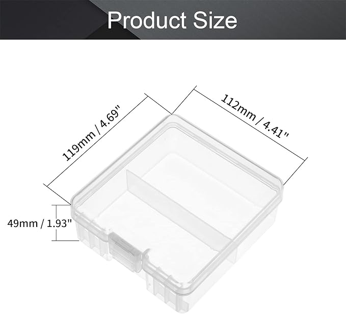 Fielect 100 x AAA Battery Storage Case Holder Organizer Box Transparent