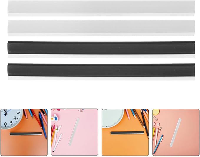 Baluue 8pcs Rubber Dustpan Edge Strips for Enhanced Debris Pickup Easy Installation Dustpan Seal Strips for Home Office and School Cleaning - Design