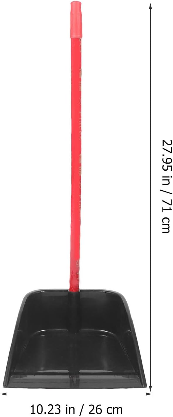 EXCEART Upright Dustpan with Long Handle 27.95 Inch Lightweight Plastic Household Cleaning Shovel Large Capacity Dust Pan for Home Office Garage