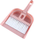 Broom and Dustpan Set, Lightweight Mini Household Small Dustpan and Brush Set with Handle,Portable Compact Handheld Dust Pan for Keyboards Kitchen Pet Table Office Sweeping Camping Indoor Outdoor