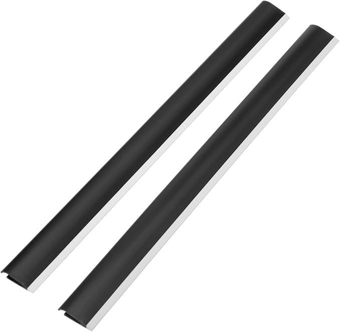Dustpan Replacement Edge Strips 2 Pack Plastic Rubber Lip for Garbage Shovel 11.41X1.02 Inch Soft Pressing Bar Design for Floor and Corner Cleaning